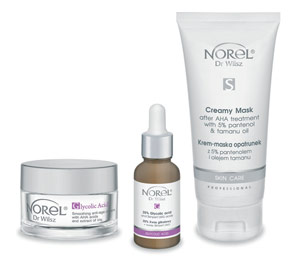 Norel - zabieg eksfoliacji 25% kwas glikolowy + kwasy Skinperf LWG