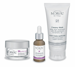 Norel - zabieg eksfoliacji 25% Kwas glikolowy + kwasy Skinperf LWG